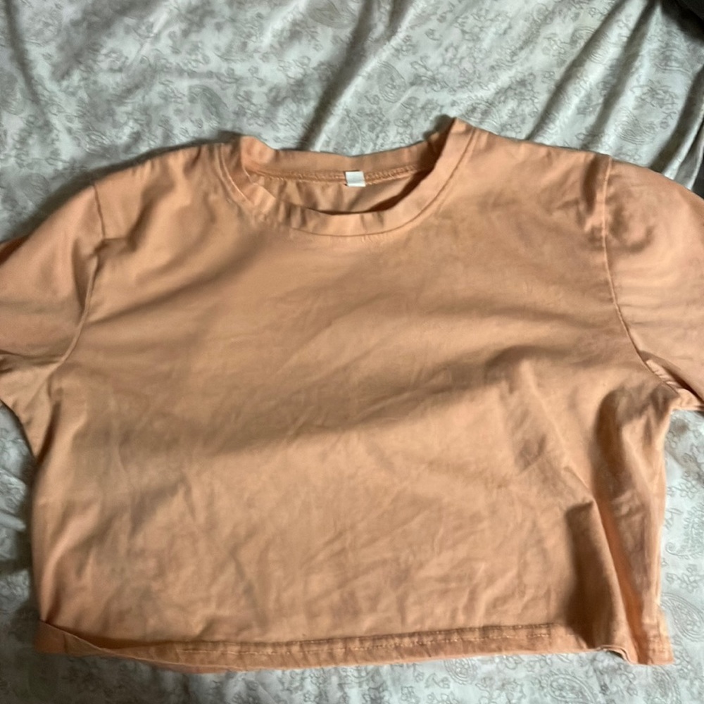 PEACH CROPPED SHIRT